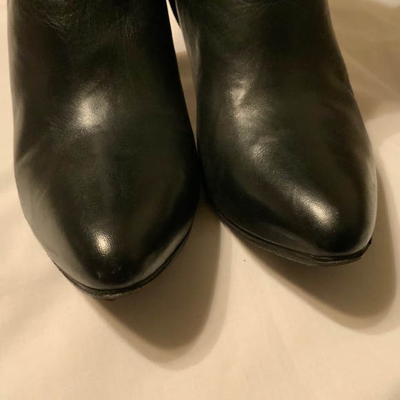 Diba Slouchy Sexy Black Heeled Leather Boots (8.5) - Picture 6 of 13
